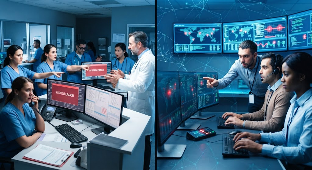 Cybersecurity in healthcare with AI-driven SOC protecting digital healthcare systems